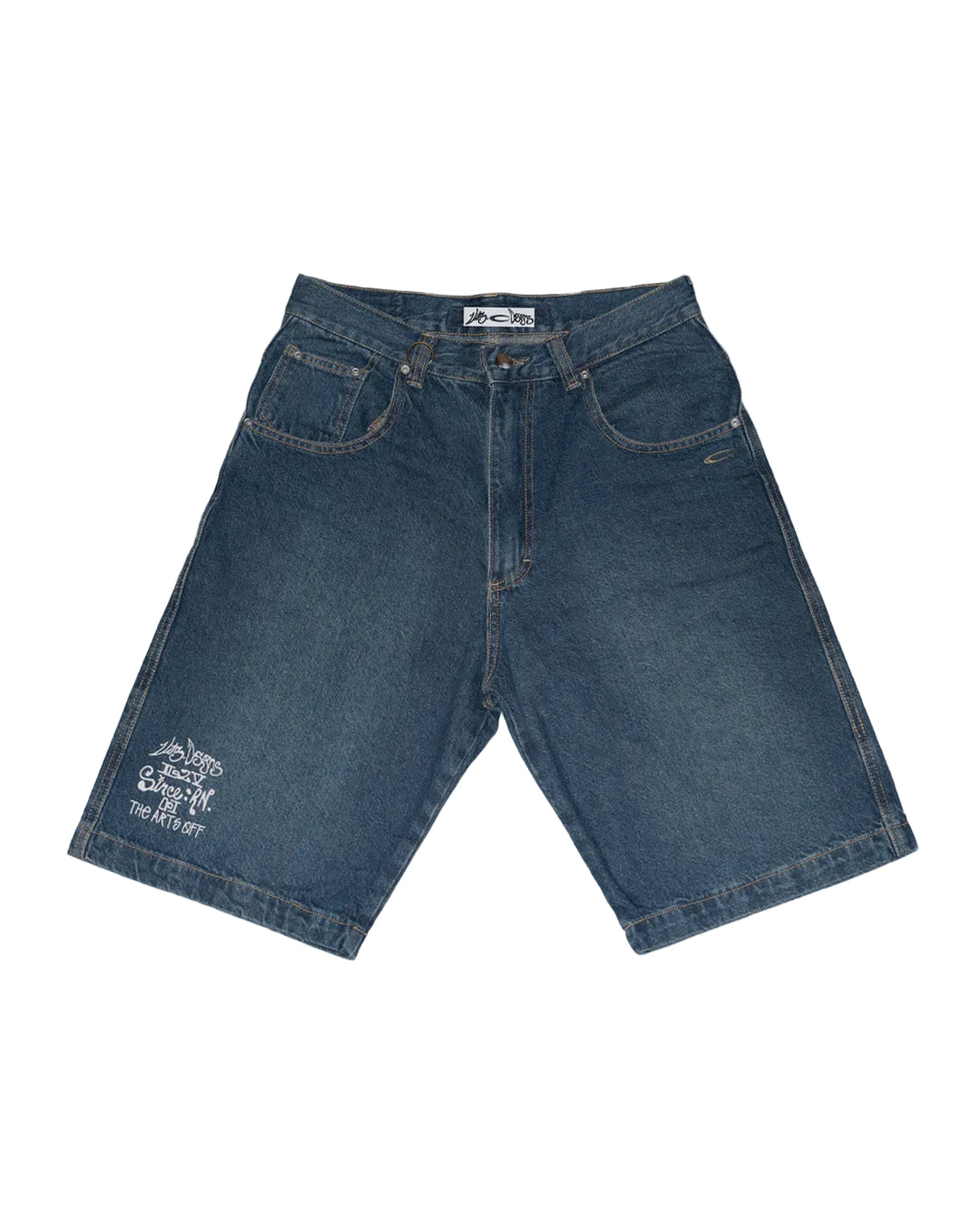 Bermudas de mezclilla cruda